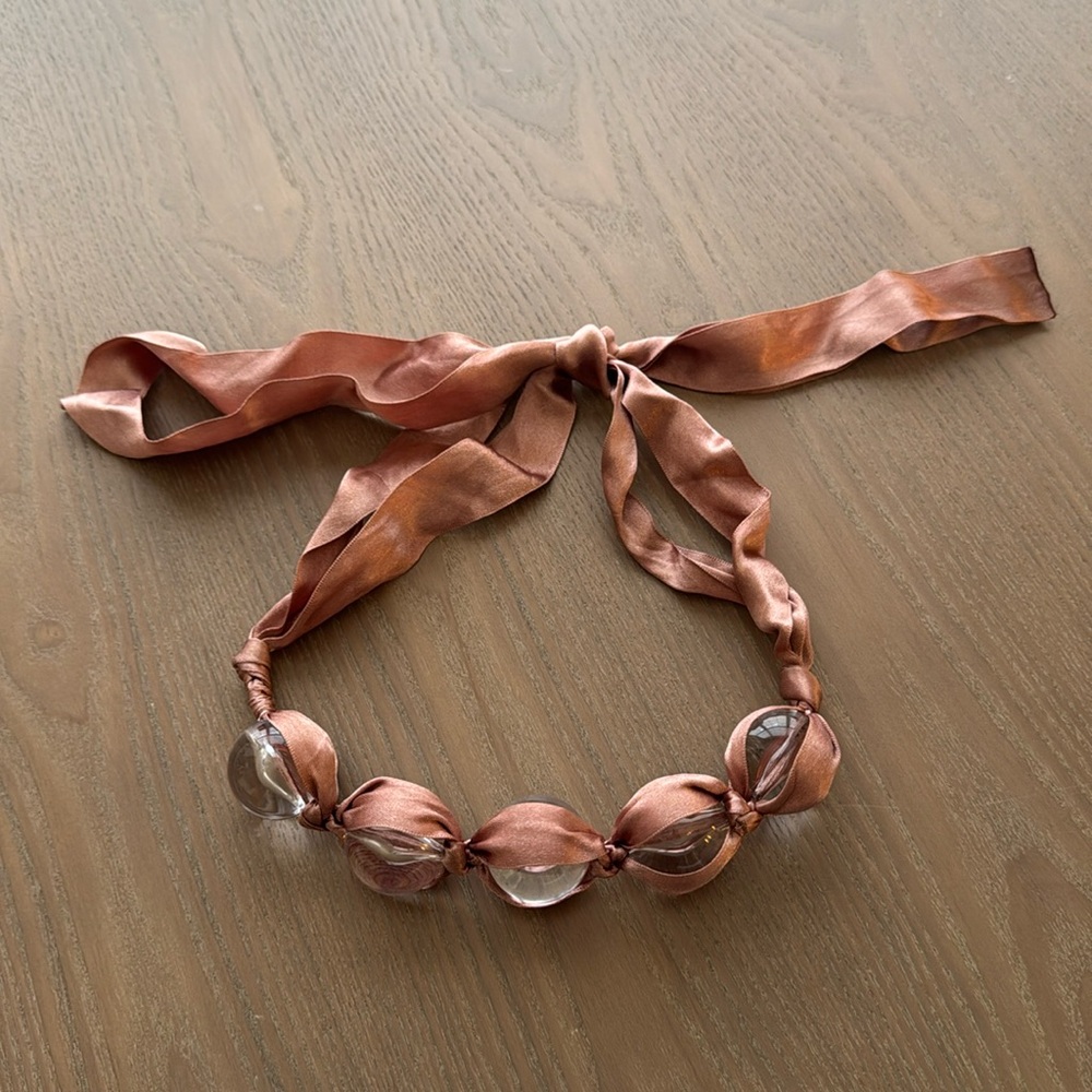Pre-loved Ribbon & Ball Necklace